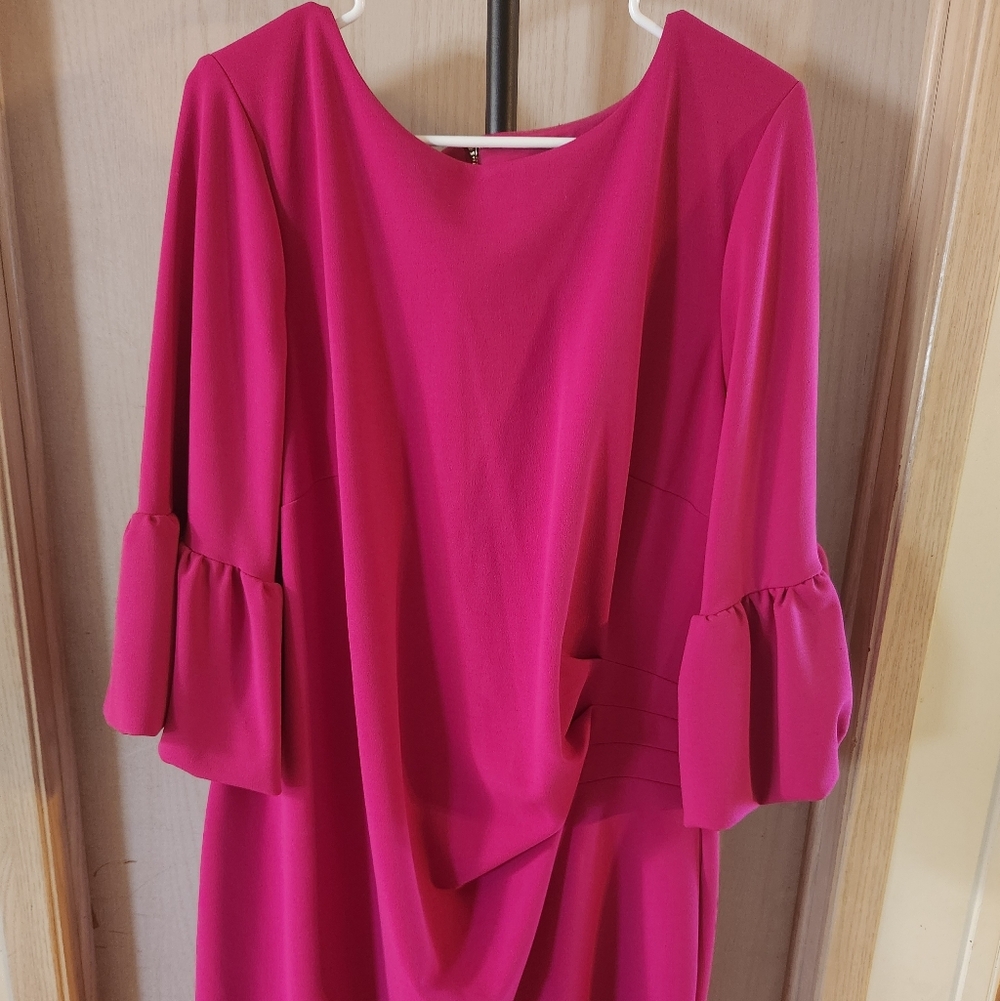 Jessica Howard Fuchsia Long Sleeve Dress